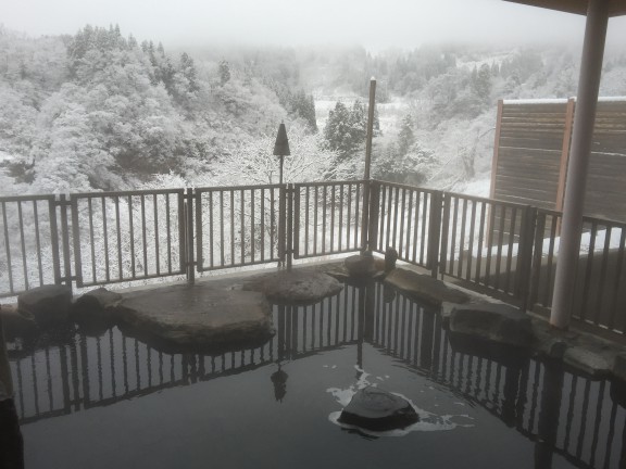 雪見露天風呂からの眺め
